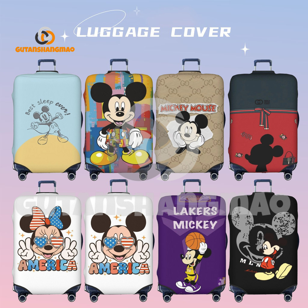 Disney Mickey Hành Lý Có Thể Giặt Được Vali Bảo Vệ Chống Trầy Xước Vali Phù Hợp Với 18-32 Inch