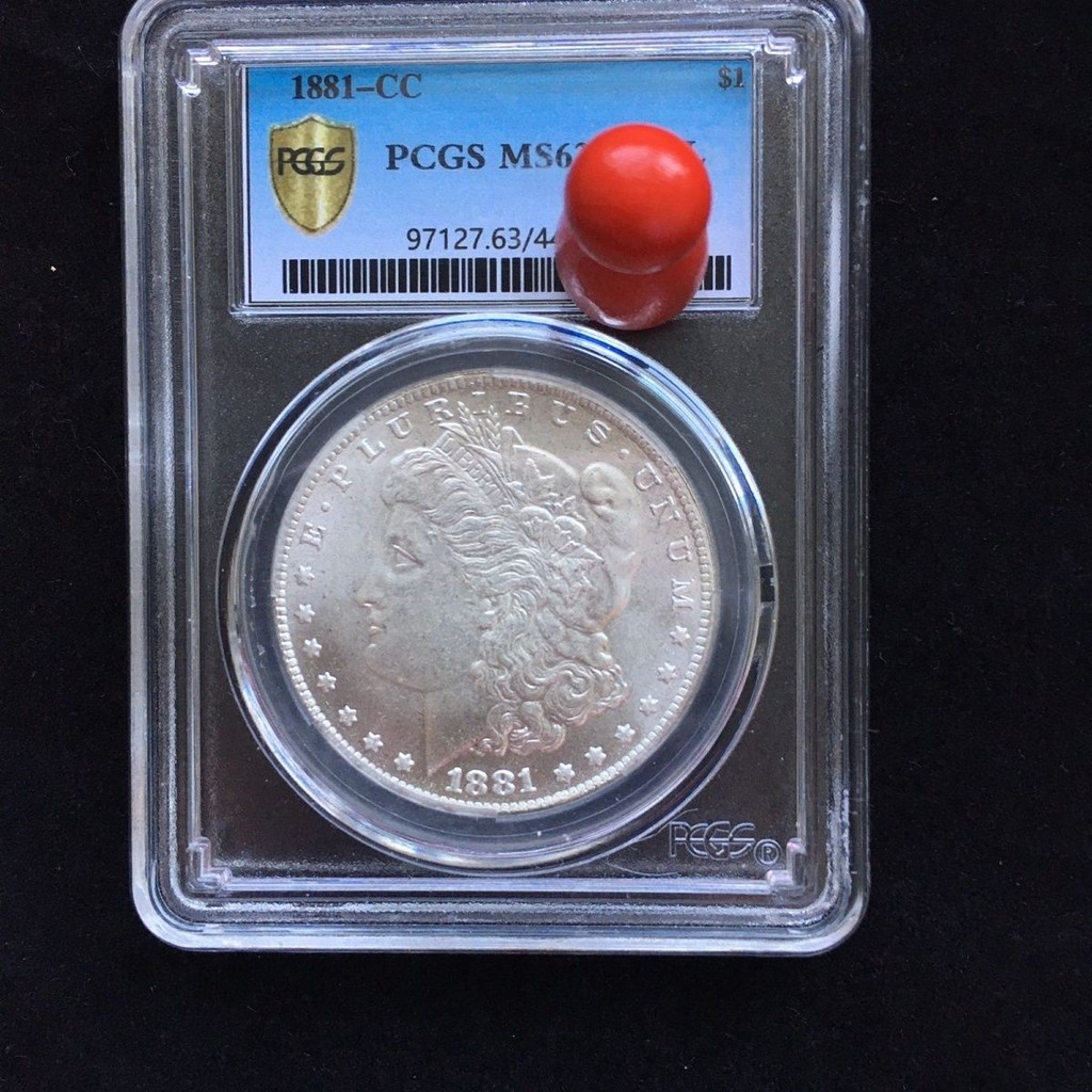 Pc pcgs đánh giá MS63 1881 US Morgan Đồng xu bạc US Đồng xu bạcpcgs Lớp MS63 1881 US Morgan Bạc Đồng