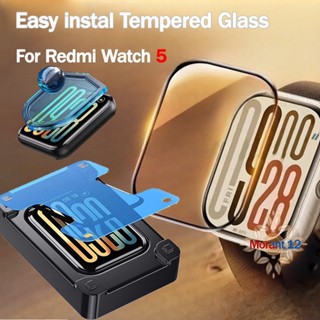 1 ~ 3 Phim tổng hợp cong 3D cho Redmi Watch 5 Công cụ cài đặt dễ dàng một cú nhấp chuột cho Redmi Watch 5 Active & Lite Xiaomi Band 9 Pro Bảo vệ màn hình chống trầy xước