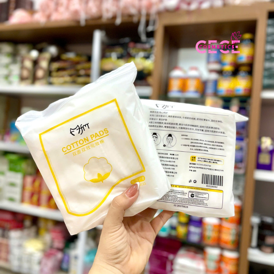 Bông Tẩy Trang COTTON PADS MFM TÚI 222 miếng 3 Lớp