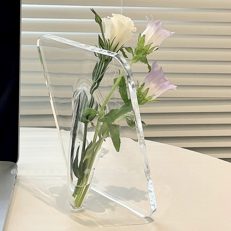 Chậu Hoa Đứng Bằng Acrylic Trong Suốt Phong Cách Bắc Âu Nghệ Thuật