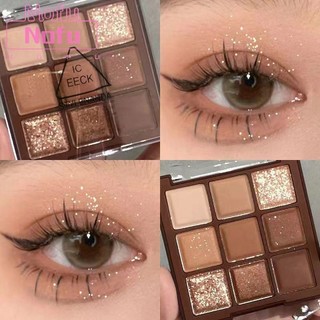 NOFU@Bảng phấn mắt 9 màu chống thấm nước mồ hôi chuyên dụng cho trang điểm