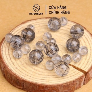 Hạt Đá Thạch Anh Tóc Đen HTJEWELRY Tự Nhiên 100% PH507