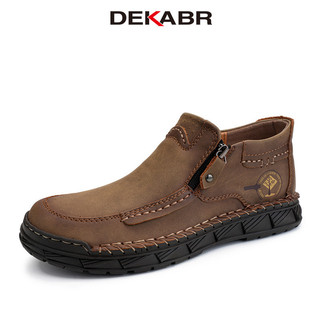 Dekabr thời trang trơn trượt trên da thật nam giày đế cao su handmade thoải mái cổ điển giày cho nam size 38-48