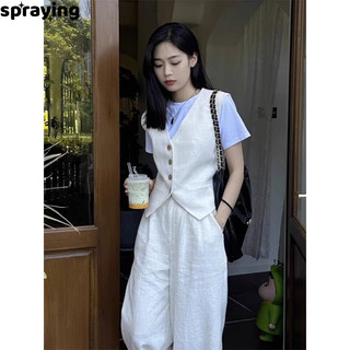 spraying áo gile áo+vest+nữ vest set nữ cozy unique Thoải mái Popular WCS24201QI 6Z240204