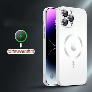 Màu trắng ngọc trai Chất lượng cao AG Vỏ điện thoại từ tính mờ mạnh mẽ cho iPhone 15 Pro MAX Vỏ silicon mềm 14 13 12 11 Pro MAX 14Plus có bảo vệ ống kính máy ảnh