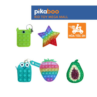 Đồ chơi pop it bong bóng Pikaboo giúp giải trí giảm stress bằng silicone cho cả người lớn và trẻ em