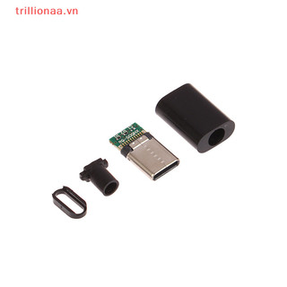 Trillionaa 5 bộ mini usb micro usb loại c đầu nam có vỏ micro usb jack kết nối vỏ nhựa jack đuôi tất cắm nhà ga vn