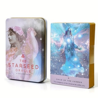 The Starseed Oracle Cards Với Gilded Edge Thiếc Box Tarot Deck For Fortune Telling Bói Toán Board Game Cards