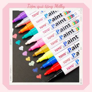 Bút sơn TOYO Paint Marker đủ màu dùng trang trí, tẩy trắng giày, vẽ được tất cả các chất liệu