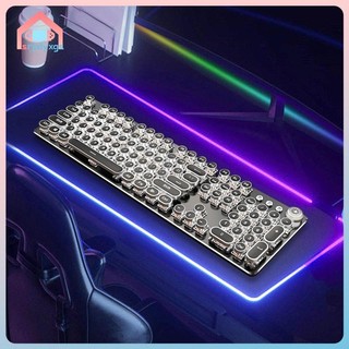 Bàn phím chơi Game cơ khí Retro 104 Bàn phím chiếu sáng phím Bàn phím trò chơi cổ điển Keycaps tròn cho máy tính, gia đình, máy tính xách tay