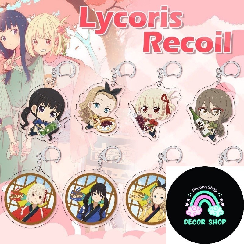 Móc khóa acrylic Lycoris Lycoris Recoil Lycoris Ngàn bánh Takina Sakana thiết bị ngoại vi