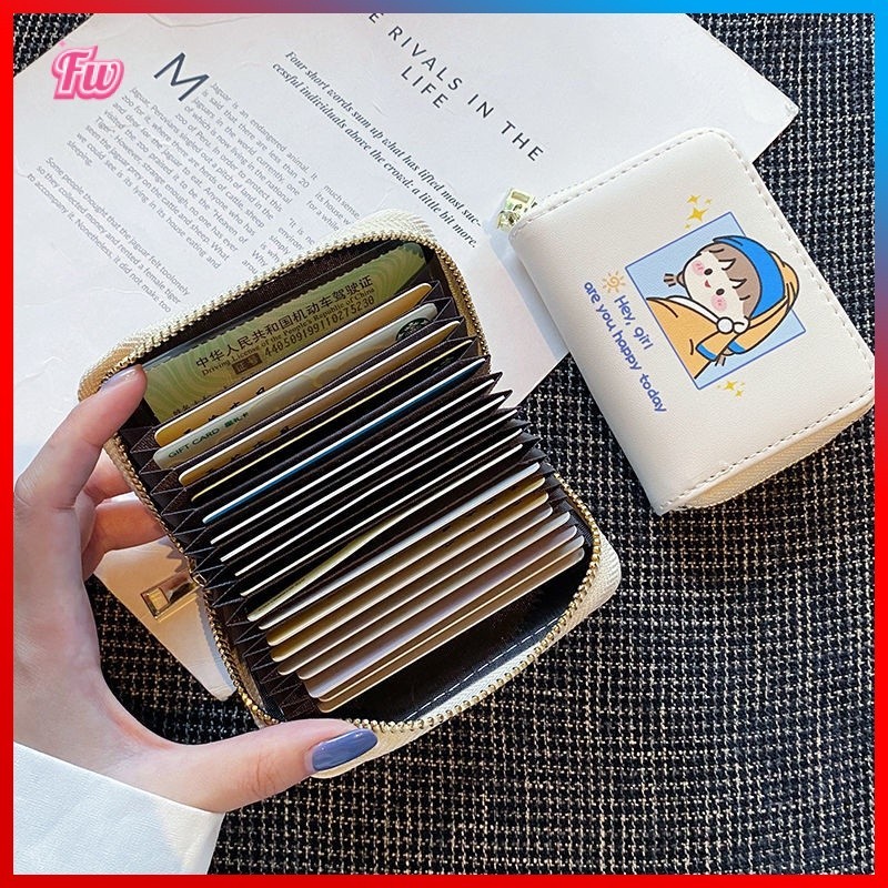 Ví Ngắn Đựng Thẻ ID/Tiền Xu Họa Tiết Hoạt Hình Dễ Thương Phong Cách Nhật Bản 2022 Cho Nữ