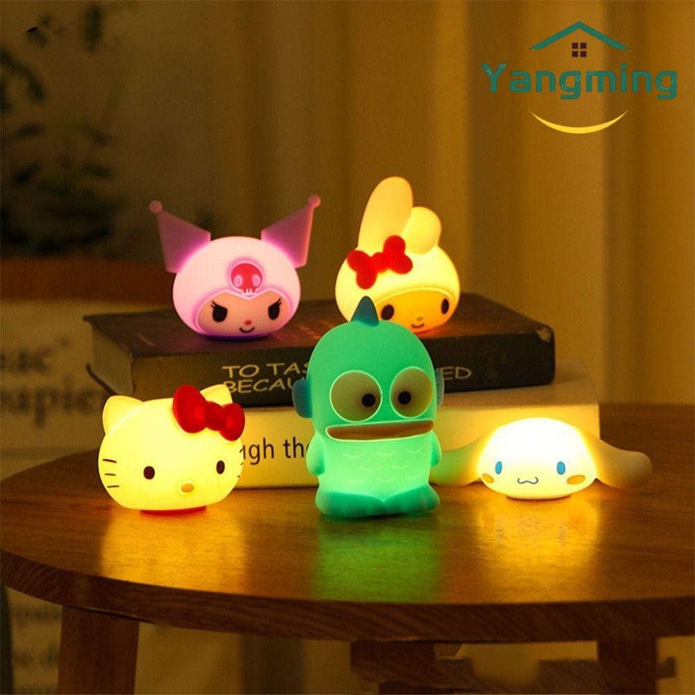 Đèn ngủ hoạt hình YANGMING, Đèn ngủ phòng ngủ My Melody Anime, Đồ chơi nhân vật silicon Kawaii Cinnamoroll Light Night Kuromi Night Light Children