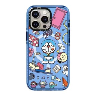 Casetify doraemon hard case for iphone 15 14 plus 11 12 13 pro 15pro max impact clear blue acrylic casing cover
