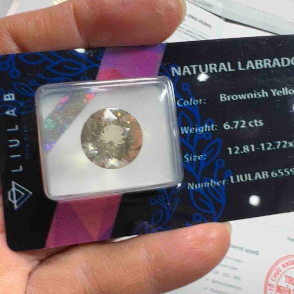655992-ĐÁ LABRADORITE,HẮC NGUYỆT QUANG THẠCH ( THIÊN NHIÊN ) KHÔNG XỬ LÝ, ĐÃ KIỂM ĐỊNH LIULAB.