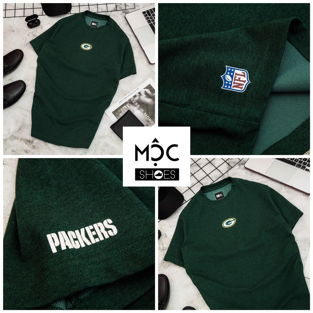 [CHÍNH HÃNG] Áo Thun New Era -  G Packers Origin *Rêu*