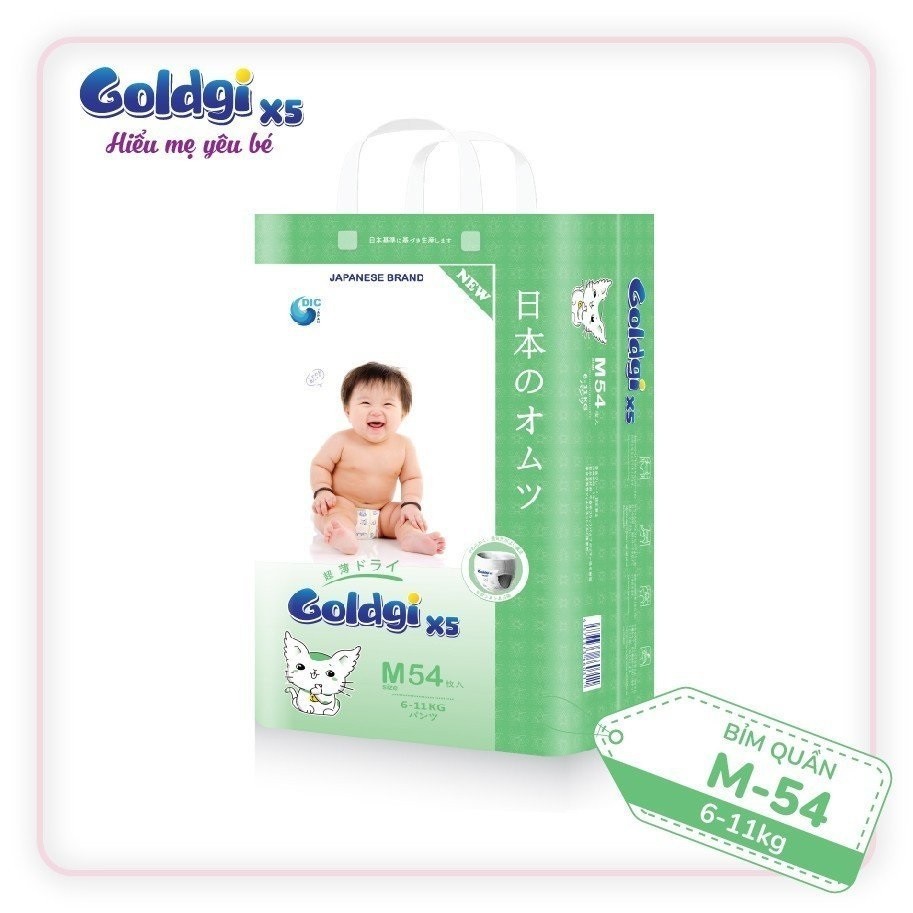 Tã/Bỉm Quần Goldgi X5 M54 ( 6 - 11kg )