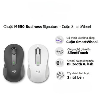 Chuột Logitech M650 Không Dây Bluetooth SilentTouch - Cuộn SmartWheel