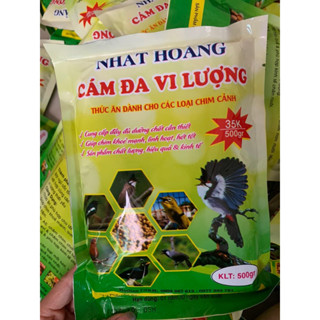 COMBO 3 Gói Cám Đa Vi Lượng Nhất Hoàng 500gr hạt to, hạt nhỏ dùng cho các loại chim cảnh chính hãng