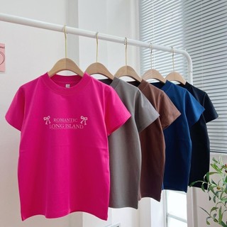 AIMEE Áo thun Baby tee Nơ Romantic màu basic dễ thương chất liệu cotton 2 chiều co giã, phông form vừa người có size