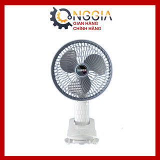 Quạt Tích Điện Để Bàn Cao Cấp SUPER Kẹp Bàn 3 Tốc Độ Gió Siêu Mát Có Giá Đỡ Điện Thoại ONGGIA