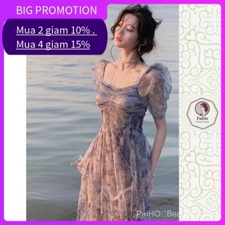 ✨ Đầm Dài Dáng Ôm In Họa Tiết Hoa Phong Cách Pháp Thời Trang Mùa Hè Hàng Mới 2023váy☆