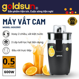Máy vắt cam Goldsun GOS3901 dung tích 0.5L công suất 600W vận hành mạnh mẽ, vắt nhanh chóng