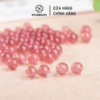 Tự nhiên 100%: hạt đá thạch anh dâu hồng, dâu xanh hàng vip đẹp htjewelry ph931
