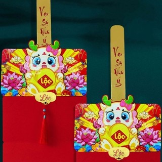 Bao Lì Xì 5 Ngăn Mẫu Mới 2024 VN98 Flowers