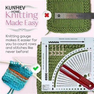 KUNHEV Máy tính dệt kim thủ công, Máy tính dệt kim thước đếm thủ công DIY, Dụng cụ may mặc Máy tính khâu Công cụ hướng dẫn may Bộ chuyển đổi đồng hồ đo dệt kim