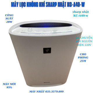 Máy lọc không khí sharp kc-a40 32w cho phòng 20m2 nội địa nhật bù ẩm hàng bãi đã chuyển điện 220v kc-a40-w-6 lkk