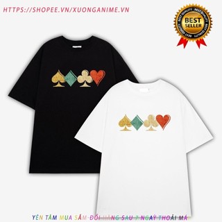 HOT Áo Thun Áo Phông Nam Nữ In Hình Lá Bài Cực Chất Phong Cách Dân Chơi