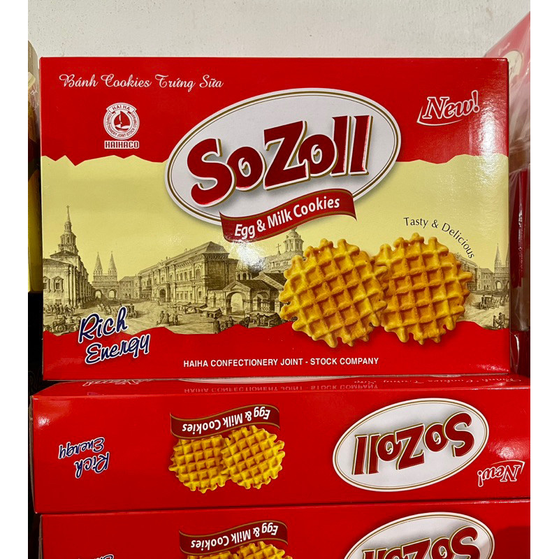 Bánh Quy Giòn Trứng Sữa Sozoll Hãng Hải Hà Hộp 350g (Giá sỉ)