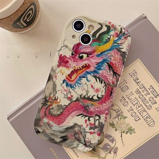 Ốp Điện Thoại Rồng Nhiều Màu Sắc Tốt Lành Thích Hợp Cho IPhone 11 1213 Pro MAX X XR XS MAX SE Apple 7 Plus 8 Plus IPhone 14 15 Pro Ốp Mềm Cá Tính Cho Nam Và Nữ
