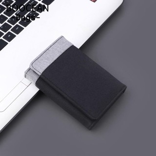 BOOCEAN Ví nam, Túi đựng tiền bằng vải Canvas màu đen / xanh / xám, Ví đựng tiền xu ngắn siêu mỏng nhiều khe Denim dành cho nam