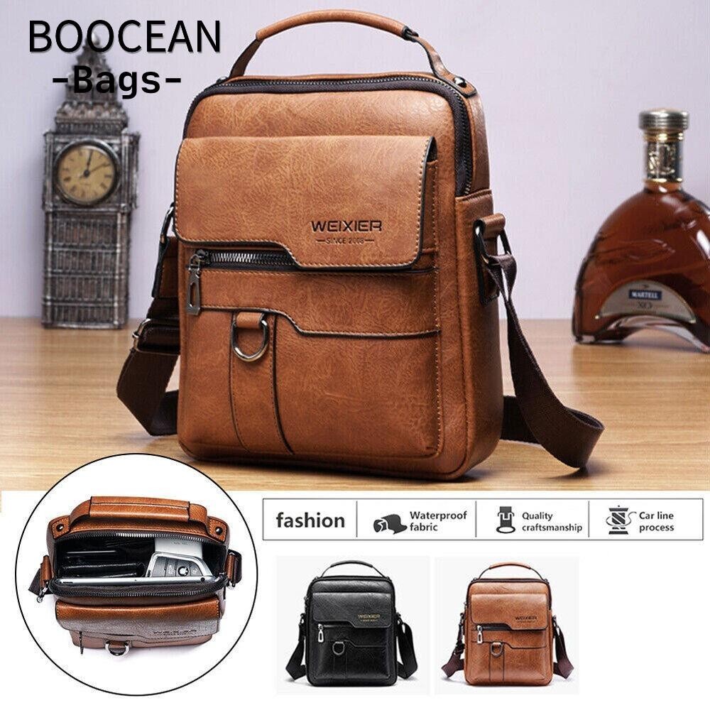 BOOCEAN Túi Messenger Túi xách đeo vai nam da chất lượng