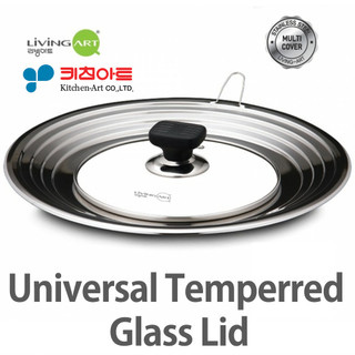 Livingart korea multi glass lid 24 26 28 30 32cm frying and wok pan