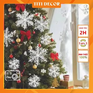 Bông tuyết trắng Noel decor chụp ảnh, trang trí nhà cửa, cửa hàng