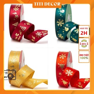 Ruy băng Noel decor chụp ảnh, trang trí nhà cửa, cửa hàng