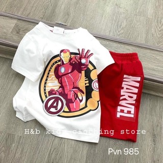 Bộ cotton siêu nhân người sắt cho bé trai 7-25kg. bộ\ cotton cộc tay siêu nhân cho bé trai