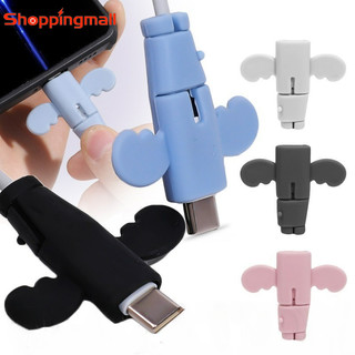 Vỏ bọc cáp silicon chống nứt kiểu dáng thiên thần / Tai nghe bền bỉ Vỏ bảo vệ dây sạc điện thoại / Vỏ bảo vệ cáp dữ liệu Mini dễ thương