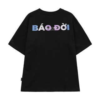 (Nóng bán) Áo Thun Cổ Tròn Simon'c BÁO ĐỜI - ĐEN Cotton  Nam Nữ Unisex Tay Lỡ Oversize Local Brand