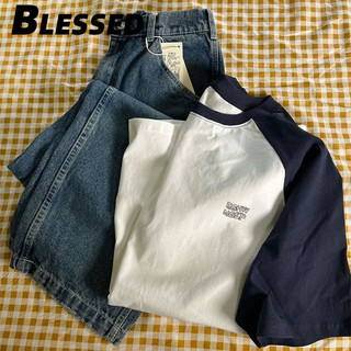 Blessed áo phông áo thun nữ croptop baby tee xu hướng Vintage Xu hướng thời trang WTX24203HE 11Z240311