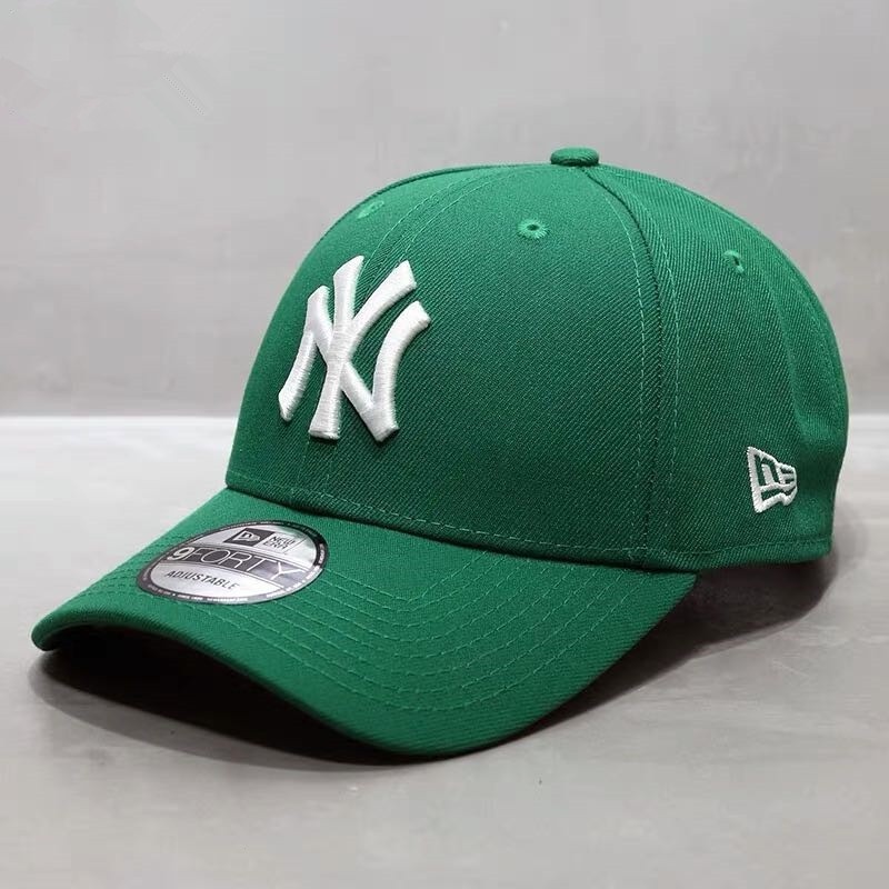 Newera MLB mũ bóng chày cánh cong Mũ người đàn ông New York Yankees Hard Top Tiêu chuẩn lớn Mũ chống nắng xanh YYY