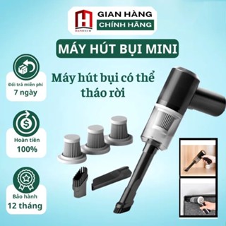 Máy hút bụi cầm tay mini lực hút siêu mạnh hút bụi ô tô giường đệm sạc USB .