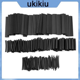 Uki 127x Đen ​Ống co nhiệt Dây bọc cáp Bộ phân loại Bộ tỷ lệ 2 1 Ống cách điện Nhanh Heat-Shri