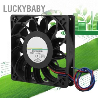 LUCKYBABY SHLF1224KBE-36 DC24V 1.14A 12CM Truyền Biến Tần Máy Chủ Tản Nhiệt Nhanh Quạt Làm Mát