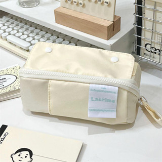 Hộp đựng bút chì lăng kính nhiều màu tối giản dành cho sinh viên Hộp đựng bút chì có thể gập lại Dung tích lớn Túi đựng văn phòng phẩm đa chức năng