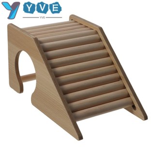 Yve hamster hàng rào đồ chơi cầu thang, đồ dùng cảnh quan hamster bằng gỗ màu gỗ, đa năng hamster vòm cầu thang đồ chơi gia đình
